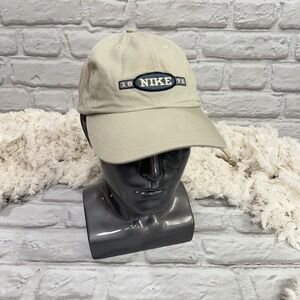 Nike Hat Cap Khaki Embroidered EST 1972 Swoosh Dad Baseball Adjustable Buckle